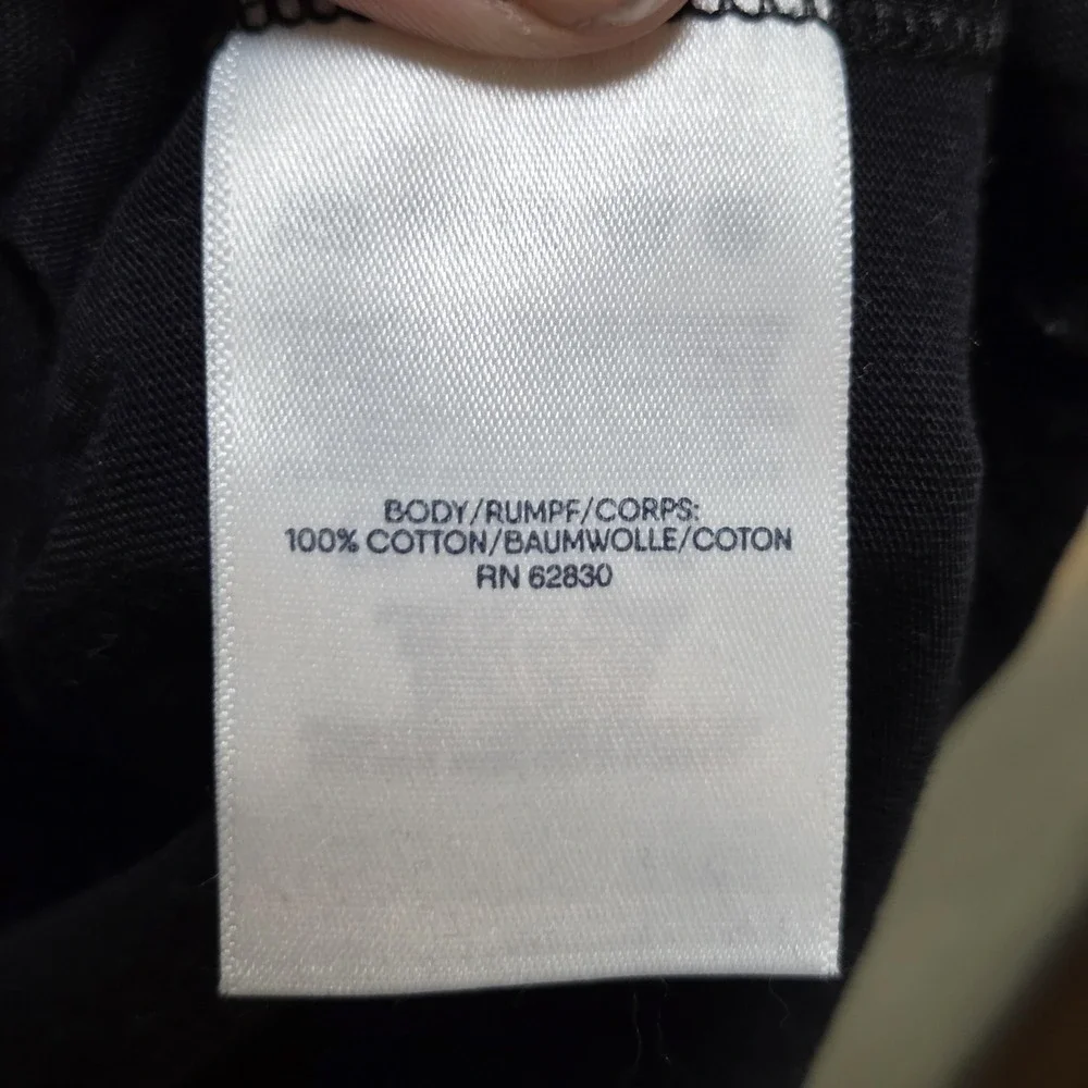 Lands' End Tank Top Youth Medium 10-12 Black Scoop Neck Cotton Jersey‎ Basic